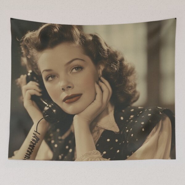 Item preview, Vintage Lady On Telephone  designed and sold by TheDarkWardrobe.