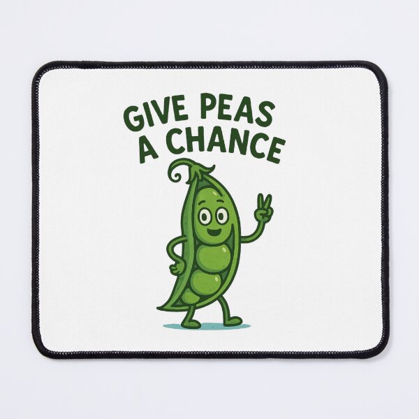 Item preview, Give Peas A Chance – Eco Humor Pun Design designed and sold by Prints-by-Olaf.