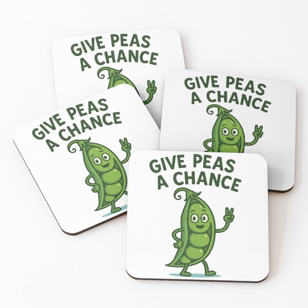 Item preview, Give Peas A Chance – Eco Humor Pun Design designed and sold by Prints-by-Olaf.