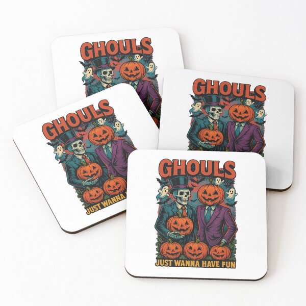 Item preview, Ghouls Just Wanna Have Fun – Retro Halloween Skeleton & Pumpkin Head Design for Spooky Season Fans designed and sold by GemBob Creations.