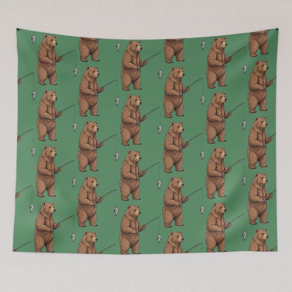 Item preview, Bear fishing  designed and sold by Too Kool Designing .