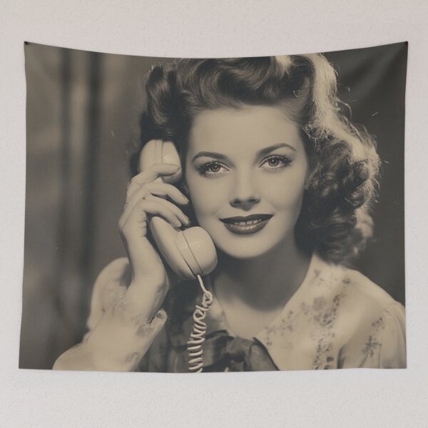 Item preview, Vintage Lady On Telephone  designed and sold by TheDarkWardrobe.