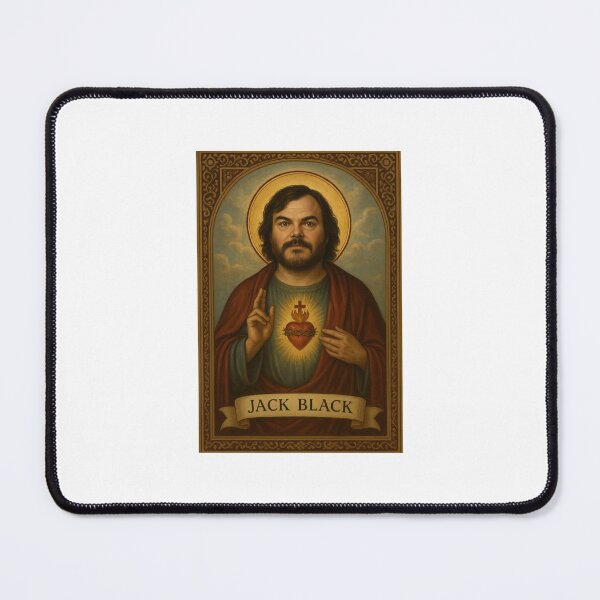 Item preview, Jack Black saint celebrity birthday funny meme holy prank weird designed and sold by CheeseBlueprint.
