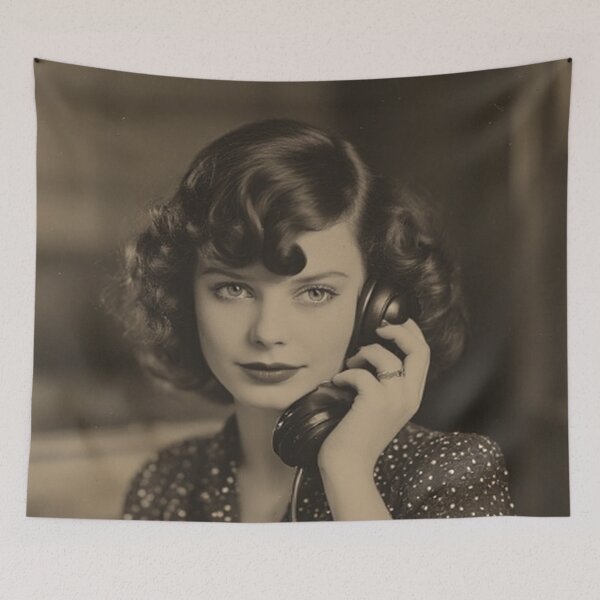Item preview, Vintage Lady On Telephone  designed and sold by TheDarkWardrobe.