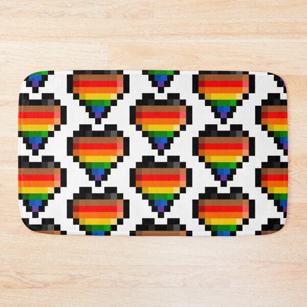 Item preview, Pixel Pride Flag Philly Rainbow Heart designed and sold by HarveyHandcraftsandDesigns.