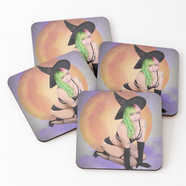 Item preview, Pinup Girl Witch in Moonlight designed and sold by AlkalineKittyxx.