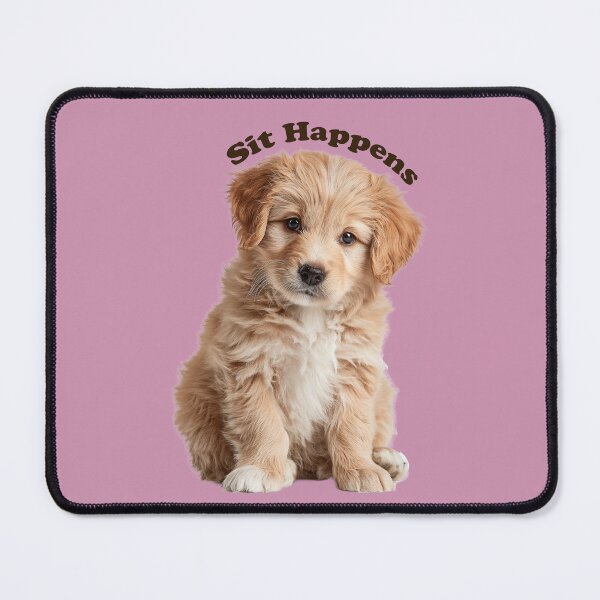 Item preview, Sit Happens Golden Retriever Funny Dog T-Shirt, Cute Dog Pun Tee designed and sold by Gino By Design.
