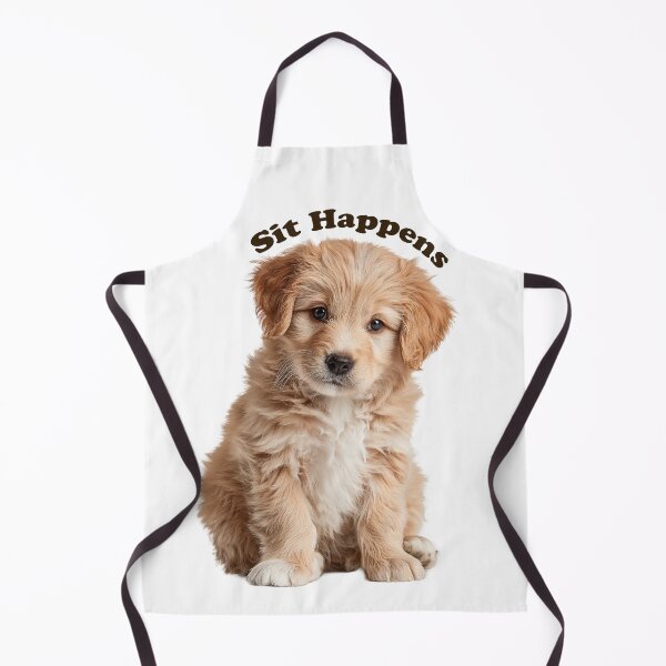 Item preview, Sit Happens Golden Retriever Funny Dog T-Shirt, Cute Dog Pun Tee designed and sold by Gino By Design.