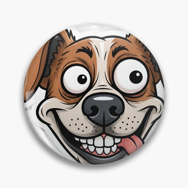 Item preview, funny face dog  sticker high quality with big eyes and white teeth so cute and lovely  designed and sold by jotcar.