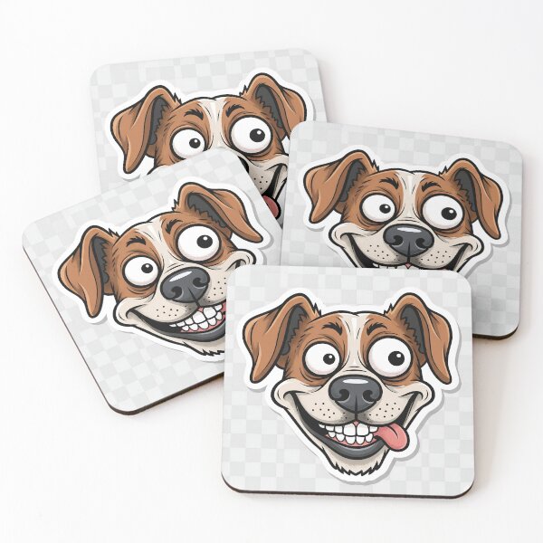 Item preview, funny face dog  sticker high quality with big eyes and white teeth so cute and lovely  designed and sold by jotcar.
