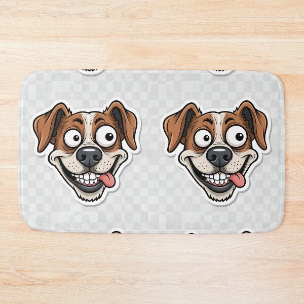 Item preview, funny face dog  sticker high quality with big eyes and white teeth so cute and lovely  designed and sold by jotcar.