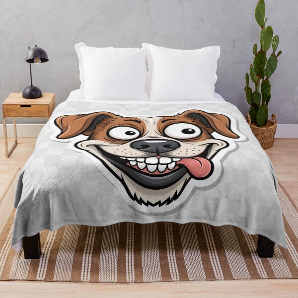 Item preview, funny face dog sticker high quality with big eyes and white teeth so cute and lovely designed and sold by jotcar.