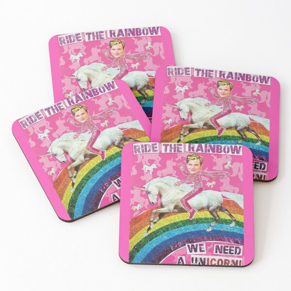 Item preview, Ride The Rainbow We Need a Unicorn Kurt Glee Poster designed and sold by peachkeen88.