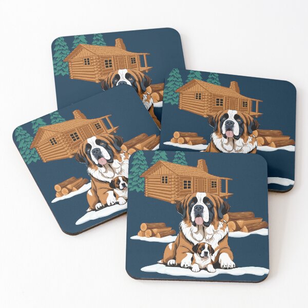 Item preview, Saint Bernard Dog with Home Sweet Home Cabin designed and sold by Ciervo Primavera.