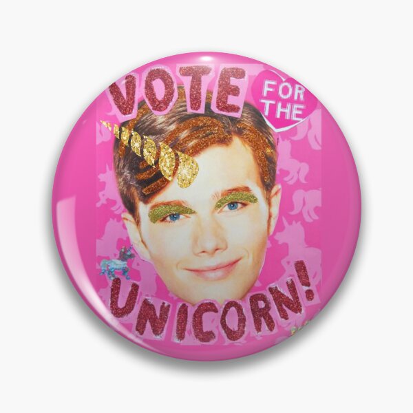 Item preview, Vote For The Unicorn Kurt Glee Poster designed and sold by peachkeen88.