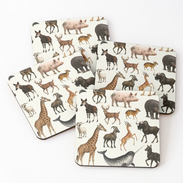 Item preview, Animals of Cetartiodactyla Retro Illustration Chart Scientific Art designed and sold by kakarikihill.
