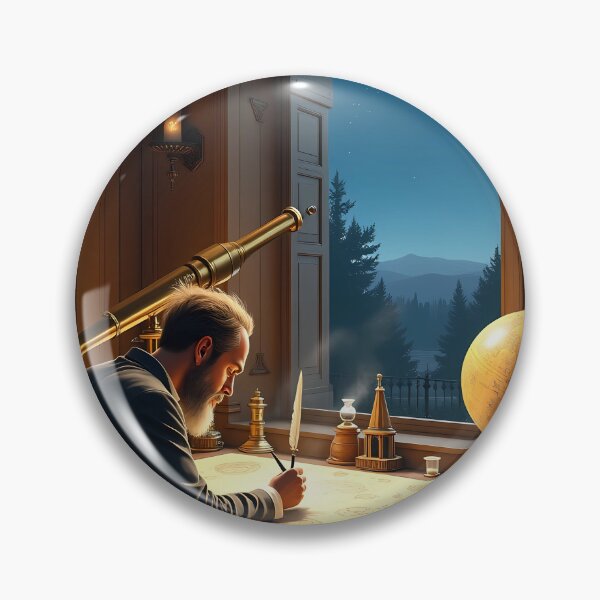 Item preview, The Celestial Cartographer's Desk - Vintage Astronomy Art for Star Lovers, Dark Academia Study Poster designed and sold by Rilindi.