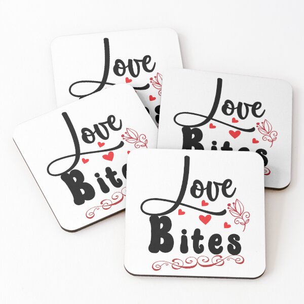 Item preview, Love Bites Couples Humor Cute Vampire Romantic Design,Funny Love Bites Vampire Romance Quote Gothic Humor designed and sold by PrintMod.