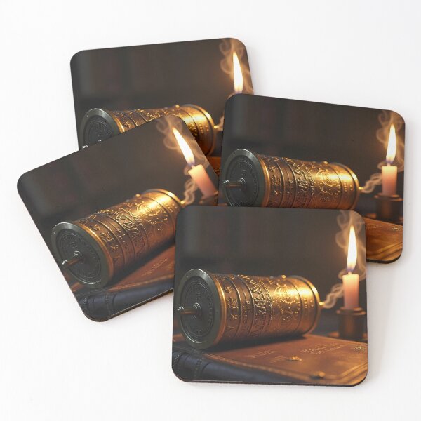 Item preview, The Candlelit Cryptex - Dark Academia Mystery Art for Puzzle Lovers, Secret Code Alchemical Poster designed and sold by Rilindi.