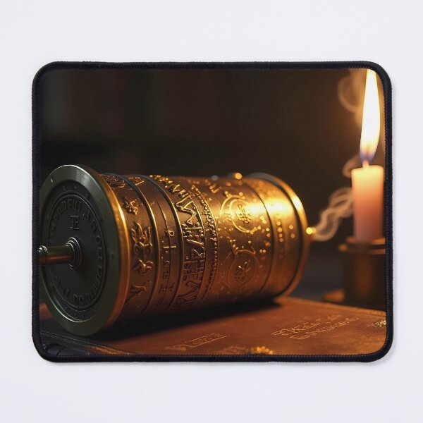 Item preview, The Candlelit Cryptex - Dark Academia Mystery Art for Puzzle Lovers, Secret Code Alchemical Poster designed and sold by Rilindi.