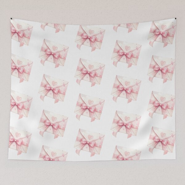 Item preview, pink envelope with bow designed and sold by viviofthevalley.