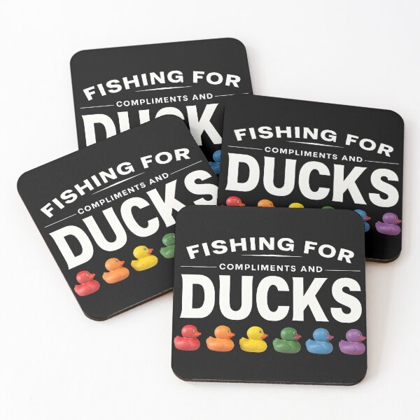Item preview, Fishing for Compliments and Ducks Funny Design designed and sold by TeeTimeTreasure.
