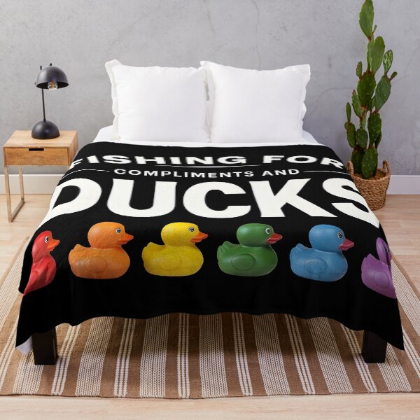 Item preview, Fishing for Compliments and Ducks Funny Design designed and sold by TeeTimeTreasure.