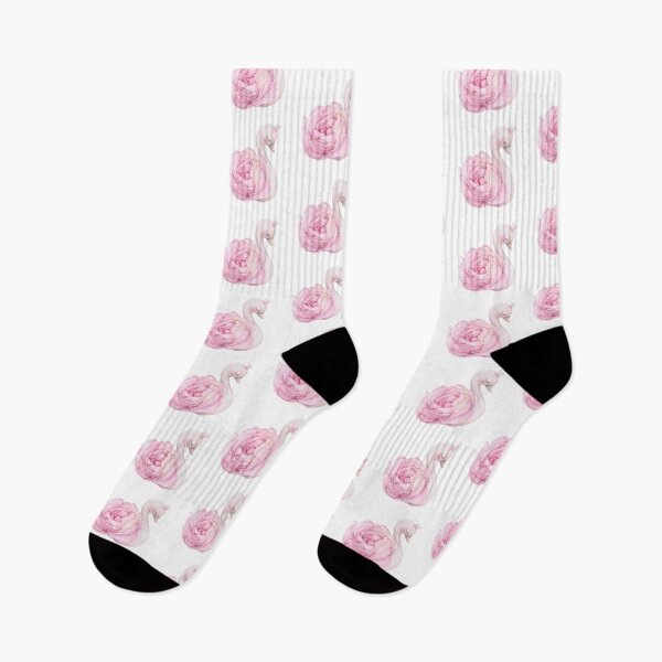 Item preview, swan with pink rose designed and sold by viviofthevalley.