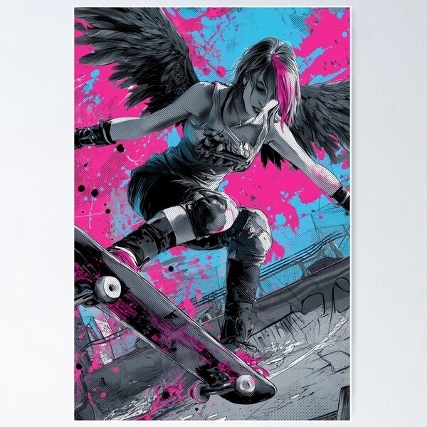Item preview, Neon Seraph Kickflip designed and sold by ArgentoArt.