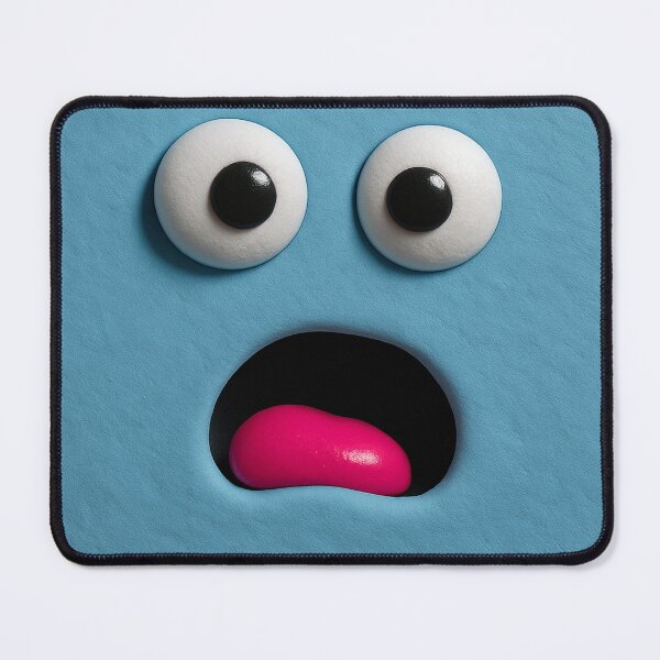 Item preview, Surprised Blue Clay Face with Googly Eyes designed and sold by Alexzonartshop.