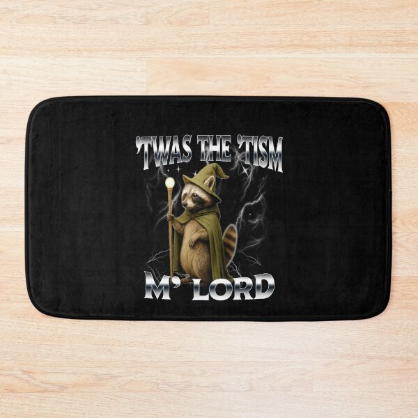 Item preview, Funny Twas The Tism M Lord Medieval Raccoon Meme Humor designed and sold by elderberry.