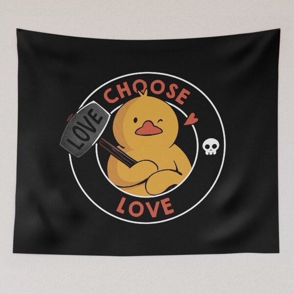 Item preview, Choose Love Funny Duck Sledgehammer by Tobe Fonseca designed and sold by Tobe Fonseca®.