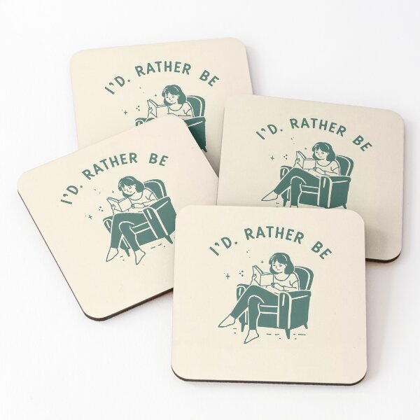 Item preview, I'd Rather Be Reading - Book Lover T-Shirt, Minimalist Reading Gift for Bibliophiles designed and sold by Rilindi.