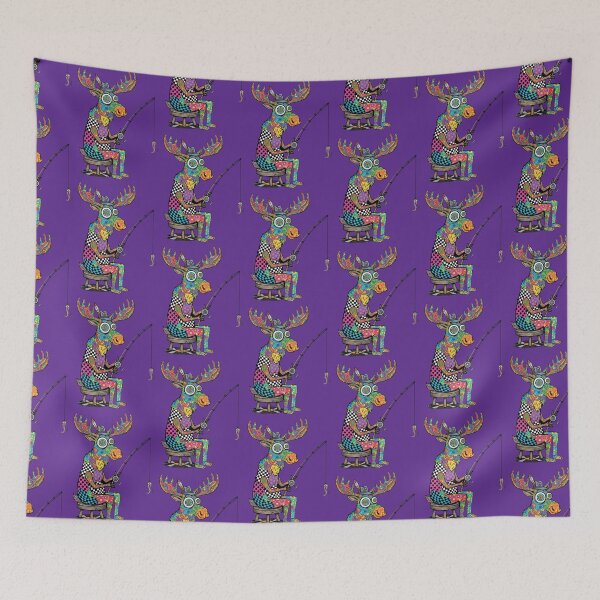Item preview, Psychedelic Moose Fishing  designed and sold by Too Kool Designing .