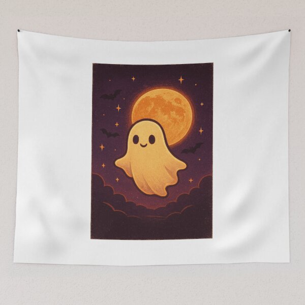Item preview, Creepy Cute Ghost – Retro Halloween Aesthetic designed and sold by RouniBoutique.