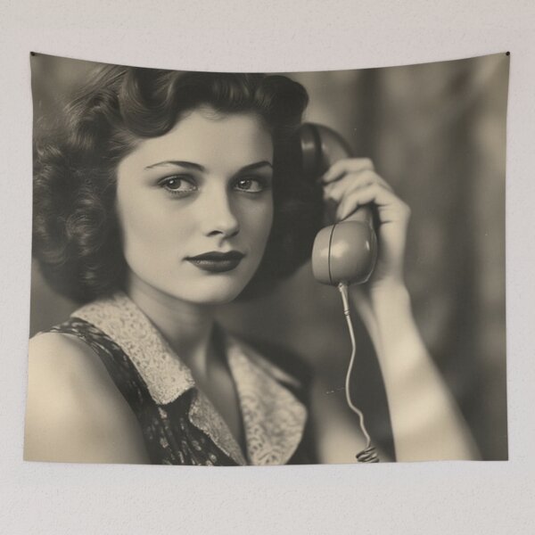 Item preview, Vintage Lady On Telephone  designed and sold by TheDarkWardrobe.