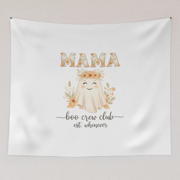 Item preview, Mama Boo Crew Club Ghost Floral Halloween designed and sold by Tim Mendy.