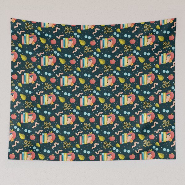 Item preview, Cute Bookworm Pattern – Reading Lover Design for Bookworms, Readers & Bibliophiles designed and sold by kscribblesart.