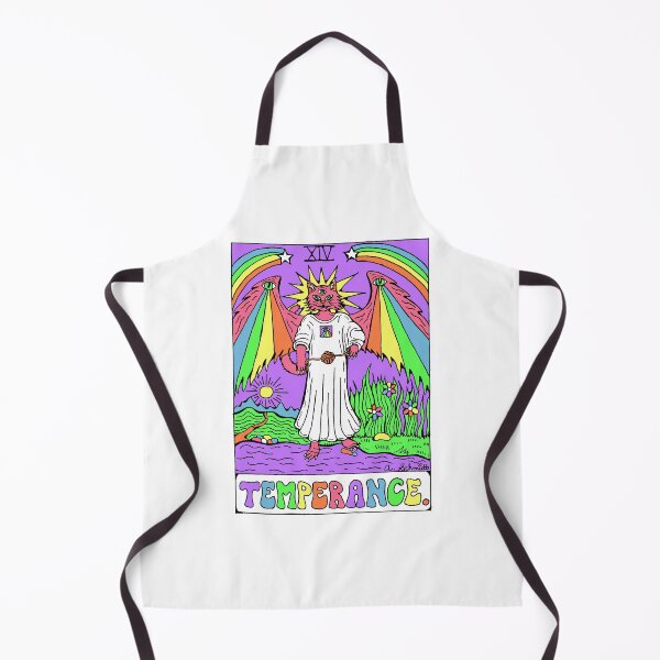 Item preview, Temperance Tarot Card Rainbow Cat Psychedelic Original Art Illustration designed and sold by Intergalactic Unicorn: Art by Anna Schmidt.