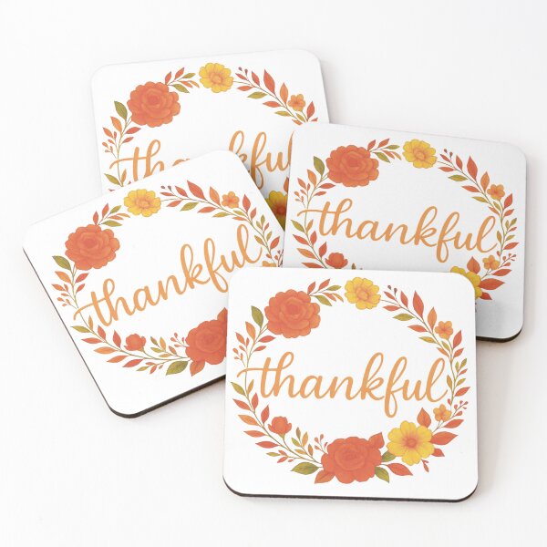 Item preview, Thankful Floral Wreath – Maroon & Mustard Thanksgiving Design designed and sold by VandalMuse.