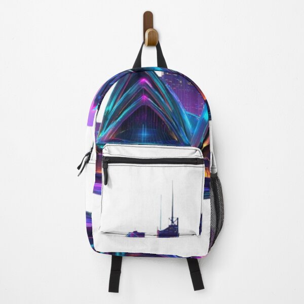 Item preview, Neon Sydney Opera House Cyberpunk Skyline designed and sold by AlexLineArt.