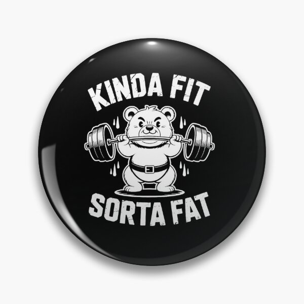 Item preview, Kinda Fit Sorta Fat Funny Gym Cute Panda Retro designed and sold by kawaiivsglitch.