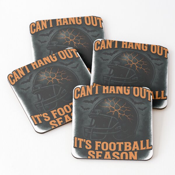 Item preview, Can’t Hang Out It’s Football Season Grunge Helmet Halloween T-Shirt Design designed and sold by VandalMuse.