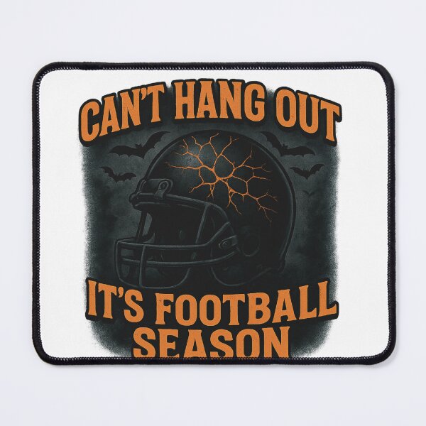 Item preview, Can’t Hang Out It’s Football Season Grunge Helmet Halloween T-Shirt Design designed and sold by VandalMuse.