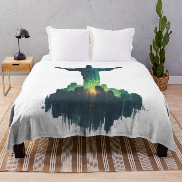 Item preview, Christ the Redeemer Rio Neon Skyline designed and sold by AlexLineArt.