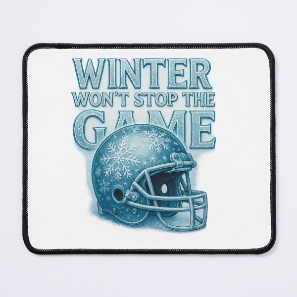 Item preview, Winter Won’t Stop The Game Football Helmet Snowflake Design designed and sold by VandalMuse.