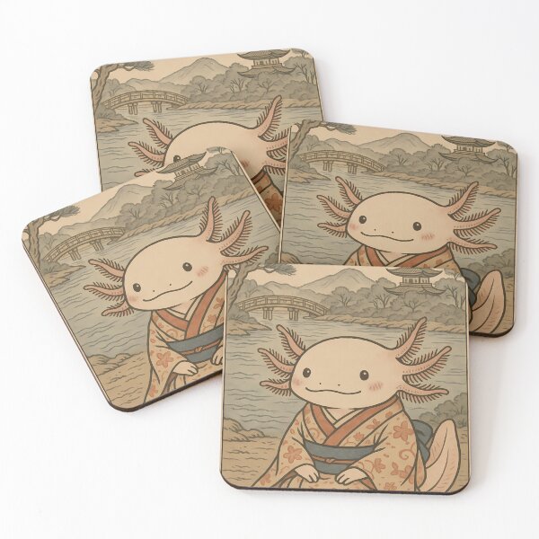 Artikelvorschau, Ukiyo-e Axolotl im Kimono entworfen und verkauft von KMChronicles.