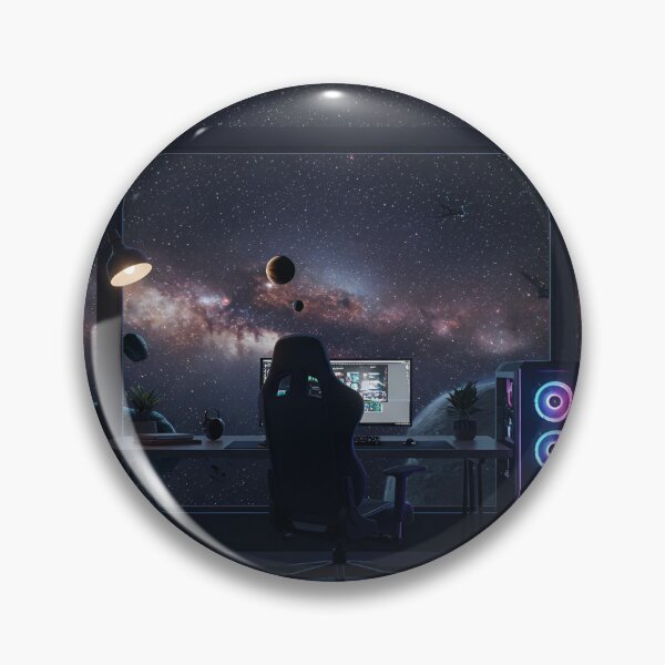 Item preview, Chic Elegant Gaming Room in Space | Cosmic Luxury Interior designed and sold by scary SO.