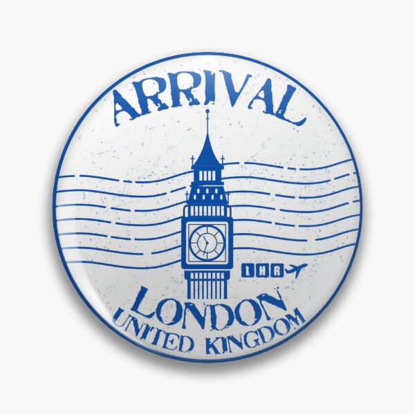 Item preview, London Heathrow Passport Stamp Circular Sticker designed and sold by limesucker.
