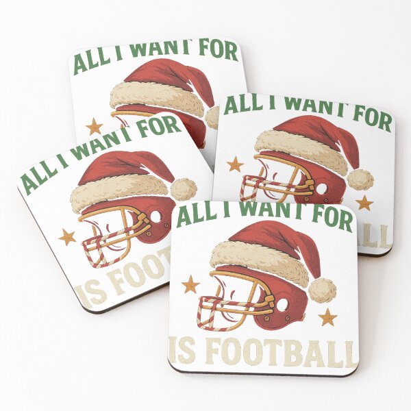 Item preview, All I Want For Christmas Is Football Helmet Santa Hat designed and sold by VandalMuse.